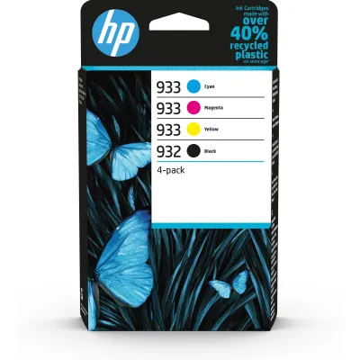 HP Paquete de 4 tintas Originales 932 negro y 933 HP Paquete de 4 tintas Originales 932 negro y 933