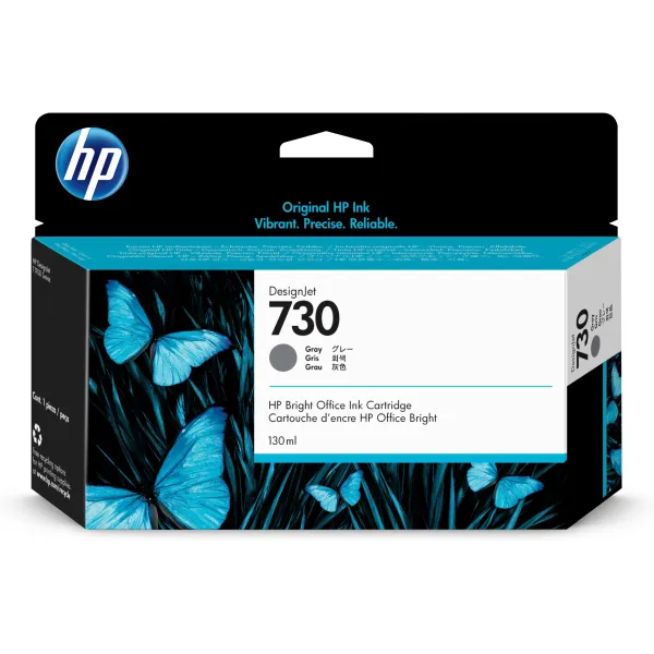 HP Cartucho de tinta DesignJet 730 gris de 130 ml
