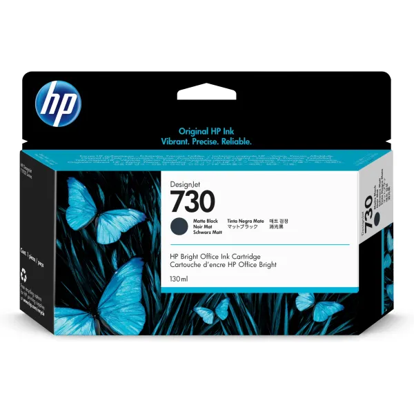 HP Cartucho de tinta DesignJet 730 negro mate de 130 ml