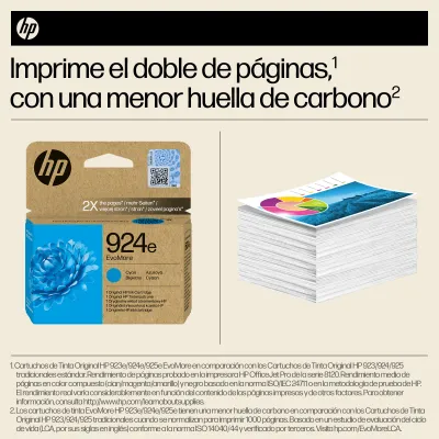 HP Cartucho de Tinta Original EvoMore 924e cian HP Cartucho de Tinta Original EvoMore 924e cian