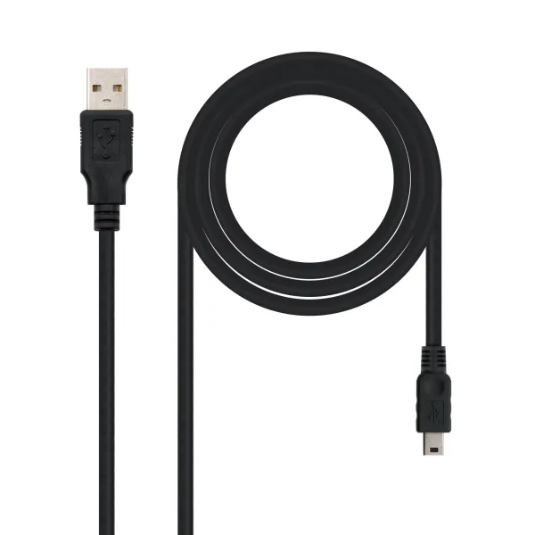 Nanocable Cable USB 2.0 Tipo A Macho a Mini USB Macho 1m Negro