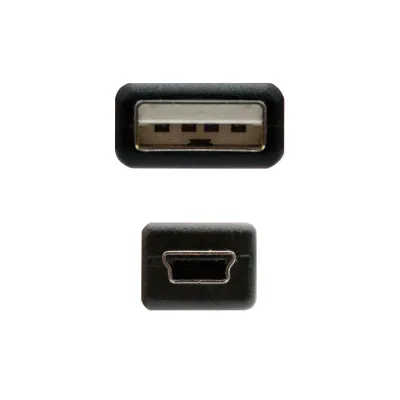 Nanocable Cable USB 2.0 Tipo A Macho a Mini USB Macho 1.8m Negro Nanocable Cable USB 2.0 Tipo A Macho a Mini USB Macho 1.8m Negro