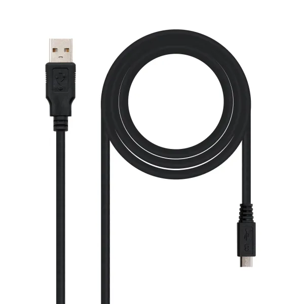 Nanocable Cable USB 2.0 Tipo A a Micro USB Tipo B Macho/Macho 1.8m Negro