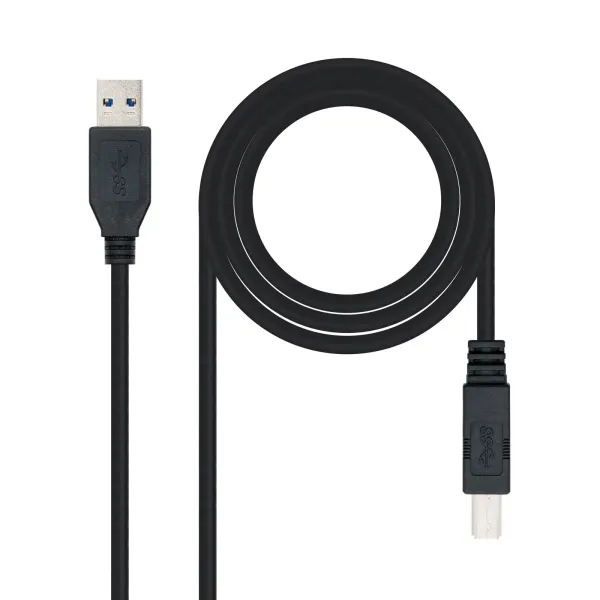 Nanocable Cable Impresora USB 3.0 Tipo A/B Macho/Macho 2m Negro
