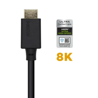 Aisens Cable HDMI V2.1 Macho/Macho 2m Negro