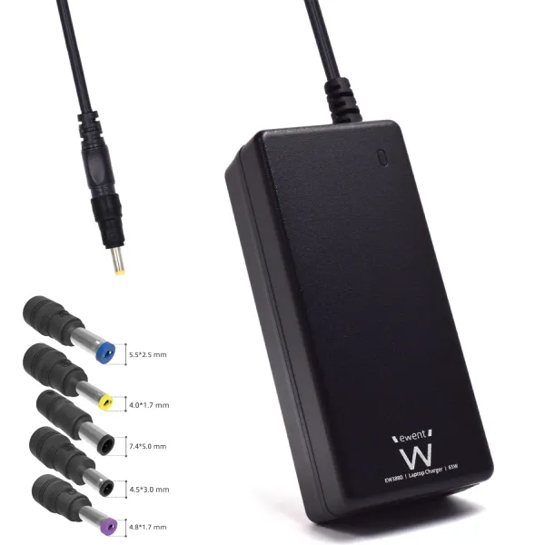 Ewent EW3898 Fuente de Alimentación Dedicada para Portátiles HP de 65W 