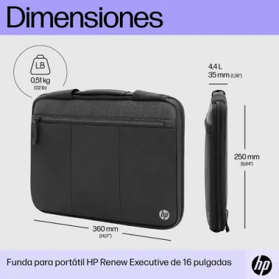 Funda HP Renew Executive para Portátiles hasta 14.1'/ Negro Funda HP Renew Executive para Portátiles hasta 14.1'/ Negro