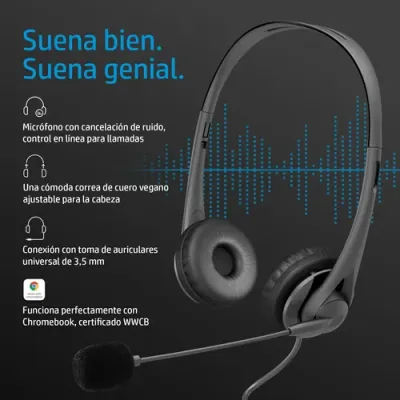 HP G2 Auriculares con Micrófono Negros HP G2 Auriculares con Micrófono Negros