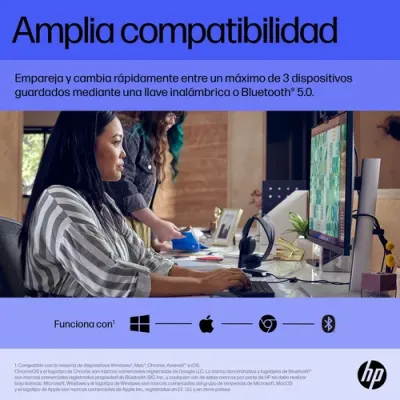 Ratón Inalámbrico HP 715 Multi/ Batería Recargable/ Hasta 1200 Ratón Inalámbrico HP 715 Multi/ Batería Recargable/ Hasta 1200