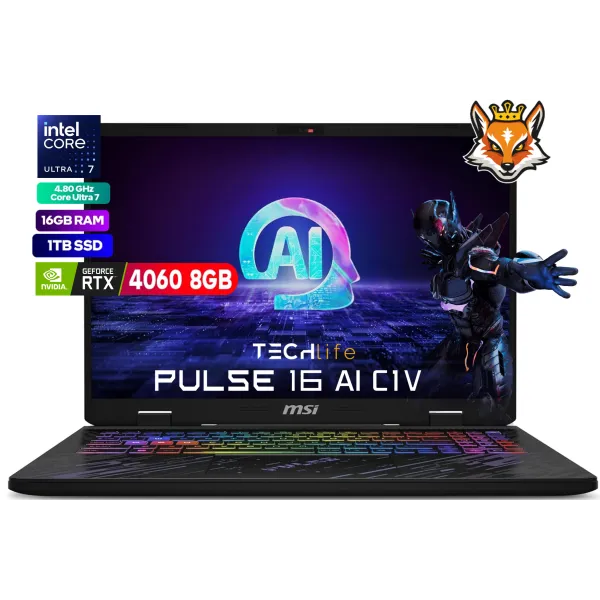 MSI Pulse 16 AI C1VFKG-035XES Intel Core Ultra 7-155H 16GB 1TB RTX 4060 8GB 16" 240Hz FreeDOS
