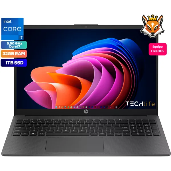 HP 250 G10 Edition Intel Core i7-1355u 32GB 1TB 15.6" FreeDOS Ceniza