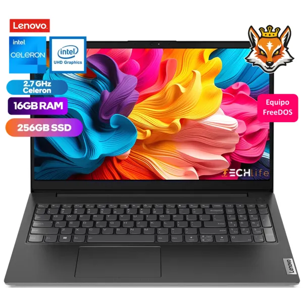 Lenovo V15 G2 IJL Edition - Intel N4500 16GB 256GB SSD 15.6" FreeDOS Negro