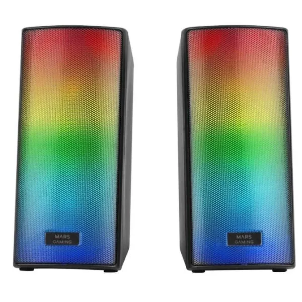 Mars Gaming MSRGB2 Altavoces Compactos Bluetooth 5.3 RGB DSP Frontal 15W Negro 