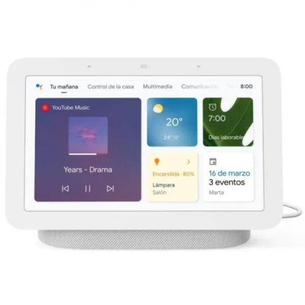Google Nest Hub 2º Generación Altavoz Inteligente y Asistente con Pantalla Tiza 