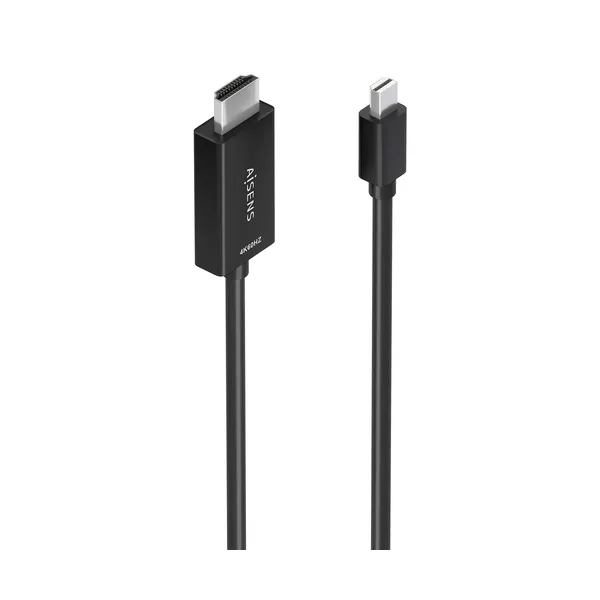 Cable Conversor Aisens A125-0889/ Mini DisplayPort Macho - HDMI Macho/ 3m/ Negro