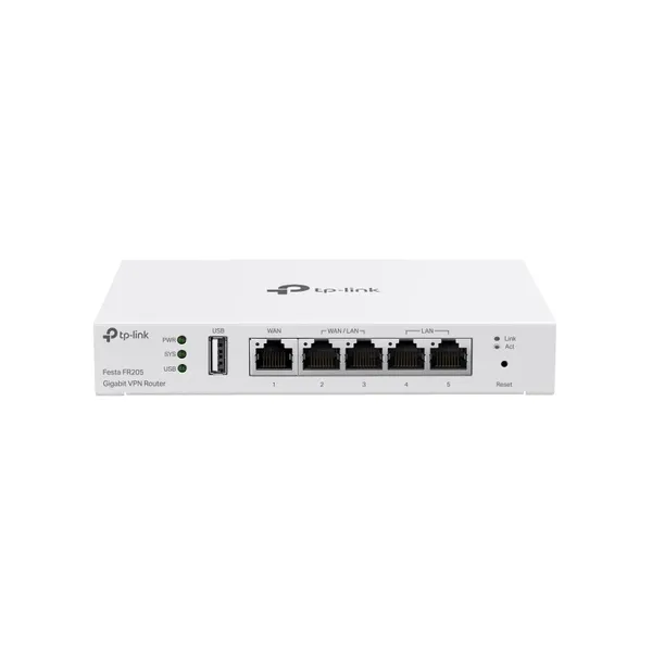 TP-Link Festa FR205 Router VPN Gestionado 5 Puertos Gigabit 1 Puerto USB WAN