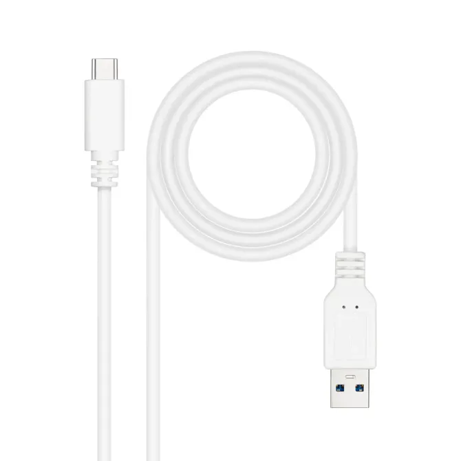 Nanocable Cable USB 3.1 a USB-C Macho/Macho 1m Blanco