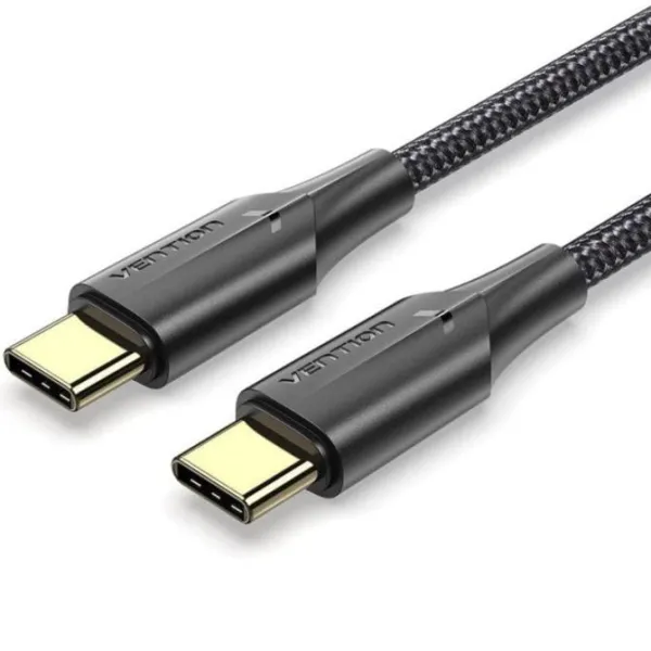 Vention Cable USB-C 2.0 a USB-C Macho/Macho 60W 50cm Negro