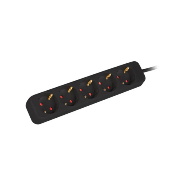 Lanberg Regleta 5 tomas Schuko Negra 3m