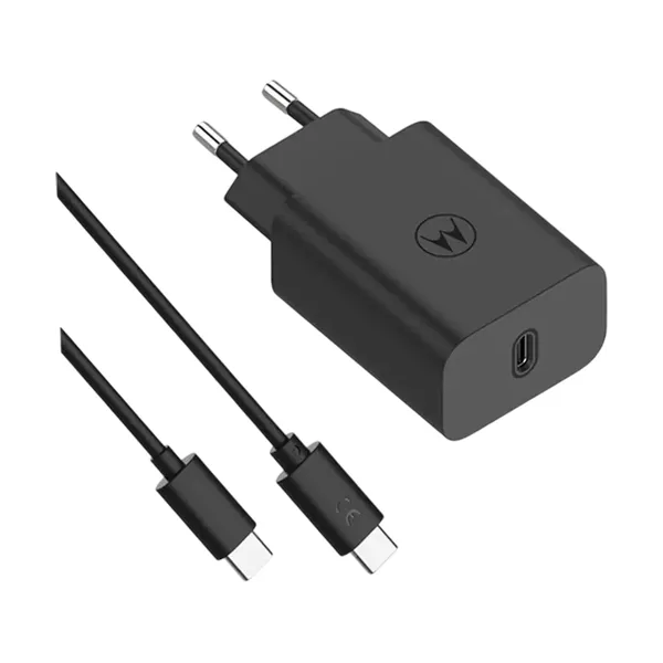 Motorola TurboPower 30 SJMC302 Cargador de Red Eléctrica USB-C a USB-C Carga Rápida 30W Negro 