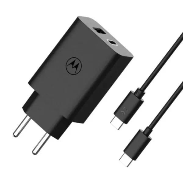 Motorola TuboPower 50 Duo SJMC502 Cargador de Red Eléctrica USB-A + USB-C Carga Rápida 50W Negro 