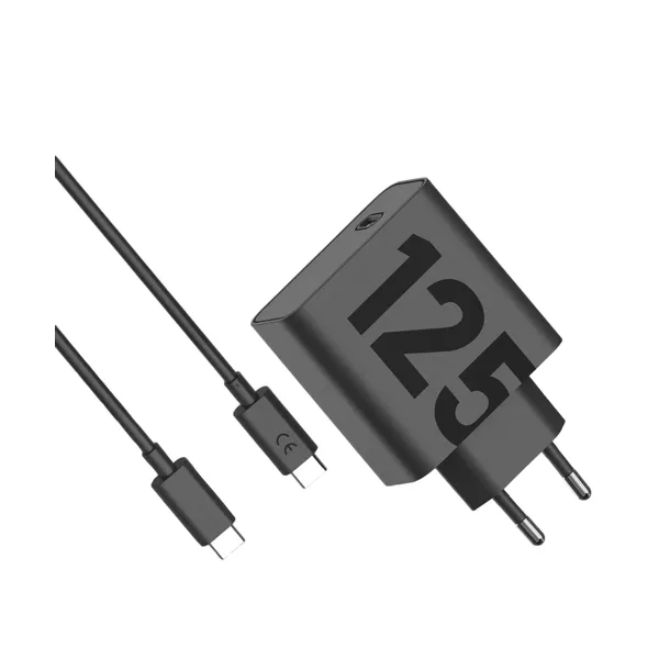 Motorola TurboPower 125 SJMC1252 Cargador de Red Eléctrica USB-C Carga Rápida 125W GaNFast Negro 