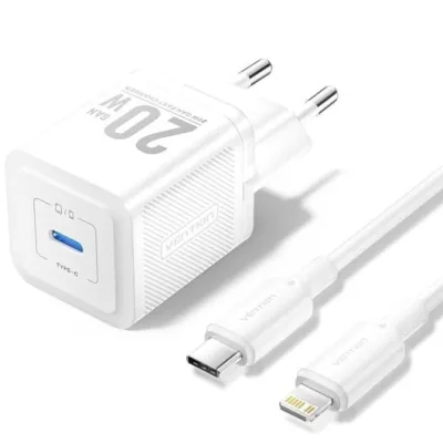 Cargador Gan de Pared Vention TZ-FEPW0-EU-02/ 1xUSB Tipo-C + Cargador Gan de Pared Vention TZ-FEPW0-EU-02/ 1xUSB Tipo-C +