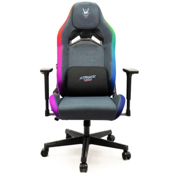 Woxter Stinger Station Elite Silla Gaming Tela RGB Azul/Rosa