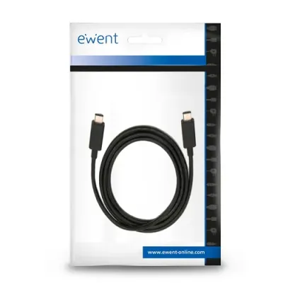 Ewent Cable Carga Rápida USB-C PD 60W 1m Negro