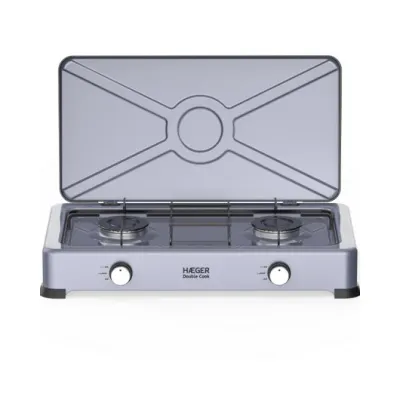Hornillo De Gas 2 Fuegos Double Cook Gris Haeger