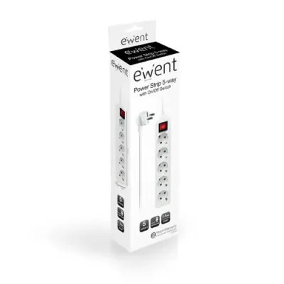 Ewent ew3916 regleta 5 tomas / 1 interruptor 1.5m Ewent ew3916 regleta 5 tomas / 1 interruptor 1.5m