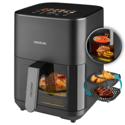 Cecotec Cecofry&Grill Duoheat 4000 Freidora de Aire con Doble