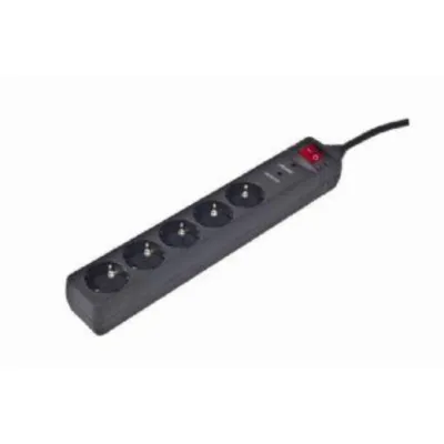 PROTECTOR CONTRA SOBRETENSIONES GEMBIRD 5 ENCHUFES 4 5 M NEGRO PROTECTOR CONTRA SOBRETENSIONES GEMBIRD 5 ENCHUFES 4 5 M NEGRO
