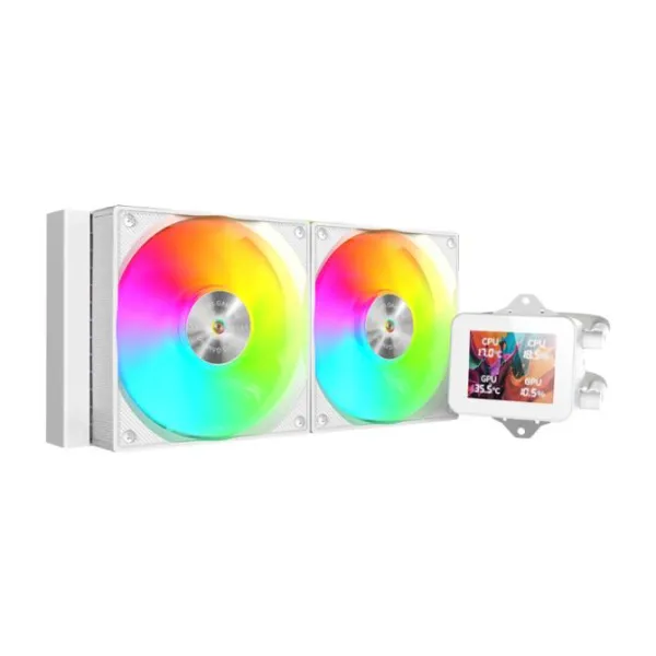 Mars Gaming ML-VISION240 Refrigeración Líquida AiO TDP 500W 2 Ventiladores ARGB Pantalla LCD Blanco