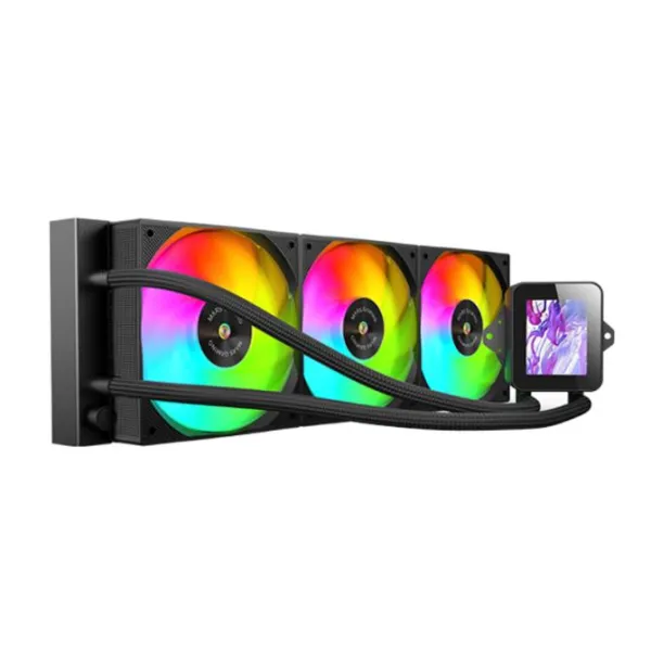 Mars Gaming ML-VISION360 Refrigeración Líquida AiO TDP 600W 3 Ventiladores ARGB Pantalla LCD Negro