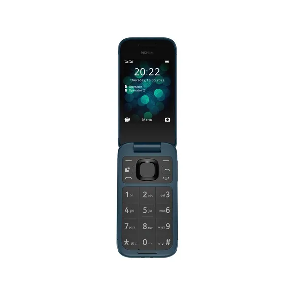 Nokia 2660 Flip Azul Teléfono Móvil para Personas Mayores plegable teclas grandes