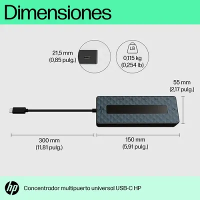 HP USB- C Concentrador Multipuerto Universal con Ethernet y