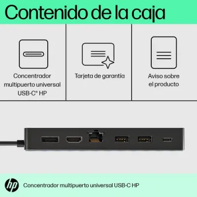 HP USB- C Concentrador Multipuerto Universal con Ethernet y