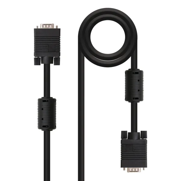 Nanocable Cable VGA con Ferrita HDB15 Macho/Macho 1.8m Negro