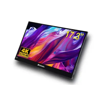 Monitor Portátil Táctil Verbatim PMT-17-4K 17.3'/ 4K/ Negro Monitor Portátil Táctil Verbatim PMT-17-4K 17.3'/ 4K/ Negro