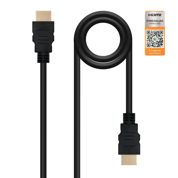 Nanocable Cable HDMI v2.0 4K Macho/Macho 1m Negro