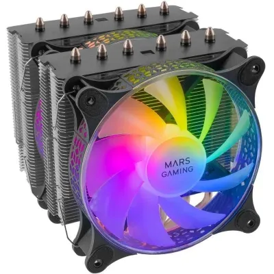 Mars Gaming MCPU-XT ARGB Doble Ventilador CPU 120mm Negro