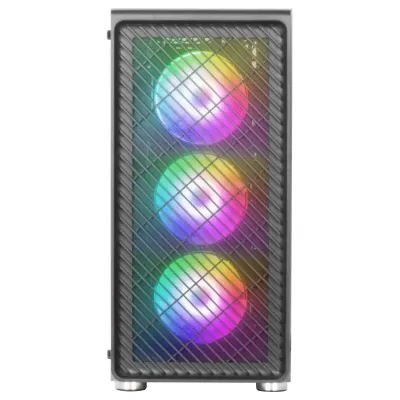 Mars Gaming MC-F ARGB Semi Tower Cristal Templado USB 3.2 Negra Mars Gaming MC-F ARGB Semi Tower Cristal Templado USB 3.2 Negra