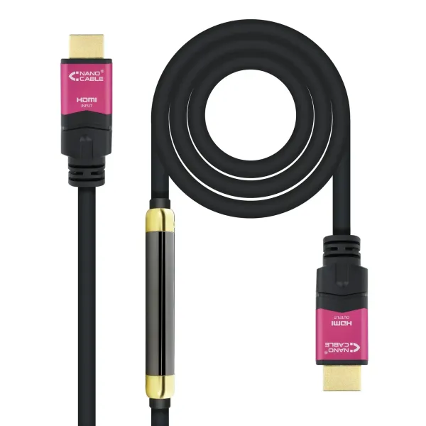 Nanocable Cable HDMI V2.0 4K@60Hz 18Gbps con Repetidor Macho/Macho 30m Negro