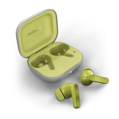 Motorola Moto Buds Green Banana Auriculares Inalámbricos con Motorola Moto Buds Green Banana Auriculares Inalámbricos con
