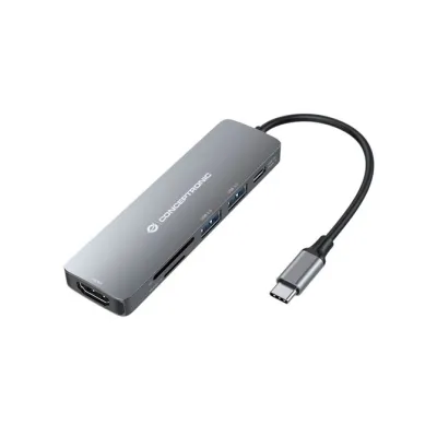 Conceptronic Adaptador USB Multifuncional 6-en-1 USB 3.0 60W Conceptronic Adaptador USB Multifuncional 6-en-1 USB 3.0 60W