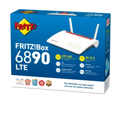 AVM Fritz! Box 6890 LTE MU-MIMO Router WiFi 4 Puertos AC1800