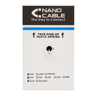 Nanocable UTP Flexible Cat5e 305m Cable de Red Gris Nanocable UTP Flexible Cat5e 305m Cable de Red Gris