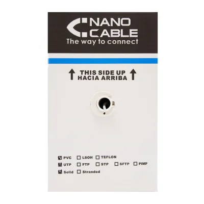 Nanocable UTP Flexible Cat5e 305m Cable de Red Gris Nanocable UTP Flexible Cat5e 305m Cable de Red Gris