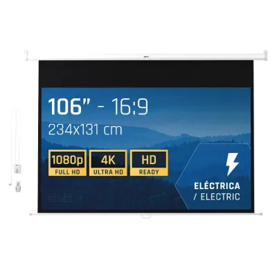 Iggual Pantalla de Proyección Eléctrica 16:9 106" 234x131 cm